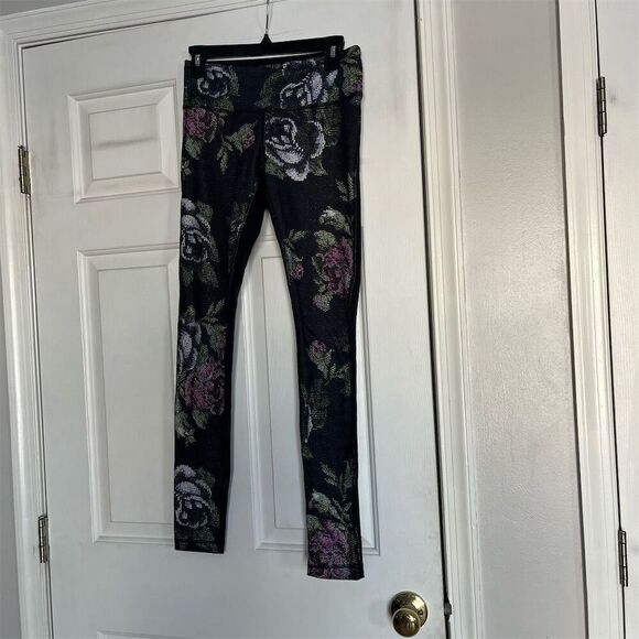 Lululemon Women's M Floral Print Wunder Under Leggings Yoga Running - Picture 2 of 7